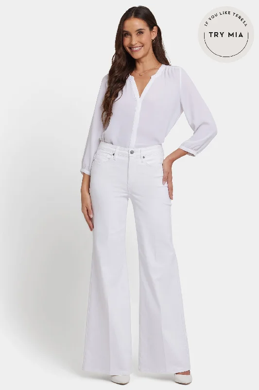 Mia Palazzo Jeans - Optic White