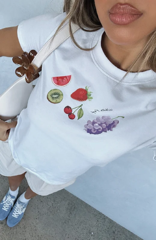 Sweet Like Candy Baby Tee White