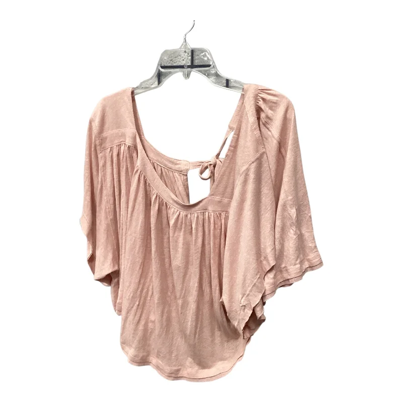 Top Short Sleeve By Free People In Pink, Size: M